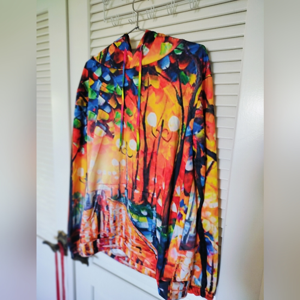 Colorful Abstract Hoodie Size 2XL